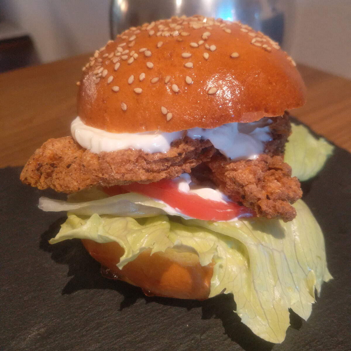 Knusper Burger mit Igelstachelbart (Lion's Mane)