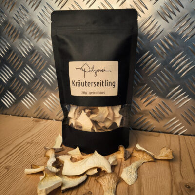 Kräuterseitling (Pleurotus eryngii) getrocknet im Beutel