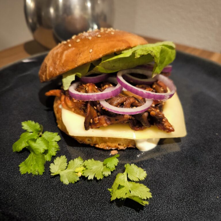 Rezept Pulled Mushroom Burger