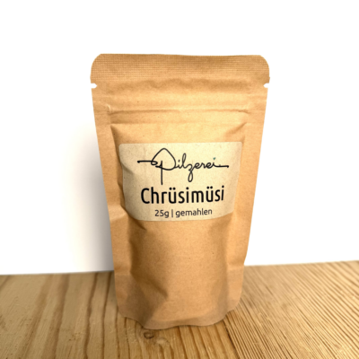 Chrüsimüsi (Pilz-Mischung) getrocknet, gemahlen im Beutel