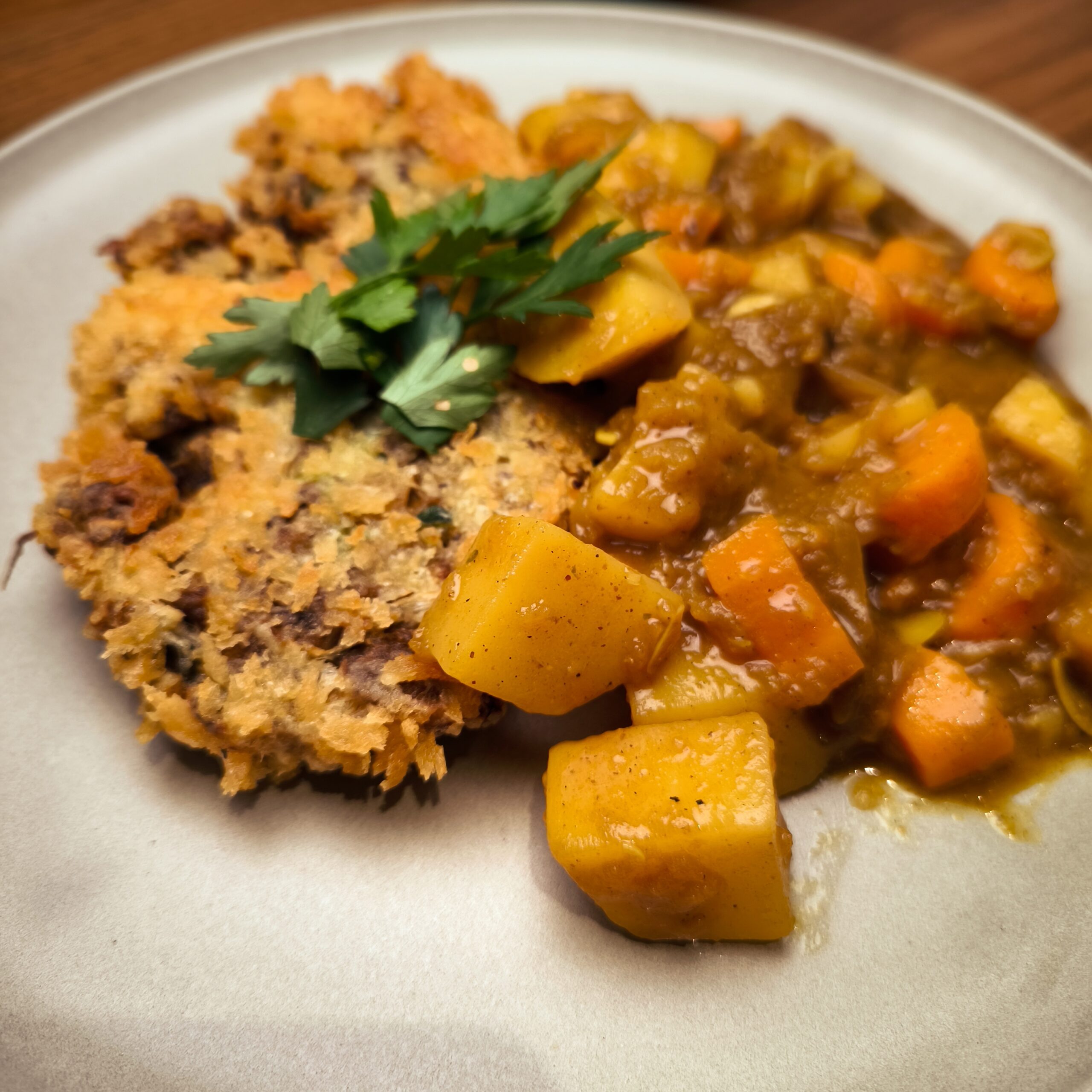 Rezept Nameko-Katsu mit japanischem Curry